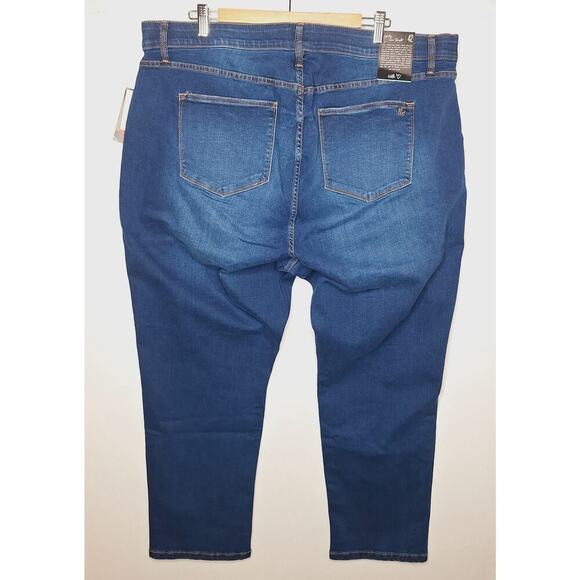 Lularoe High Rise Slim Straight Jean 42 (22-23W) Magic Waist Medium Wash Stretch - Picture 9 of 9